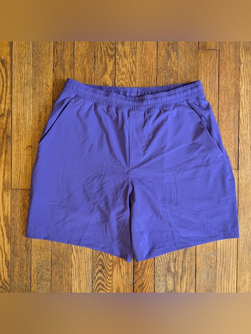 Lululemon Mens Pace Breaker Linerless Short 7" Purple Solid Stretch